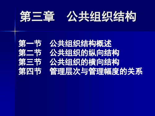 公共组织结构