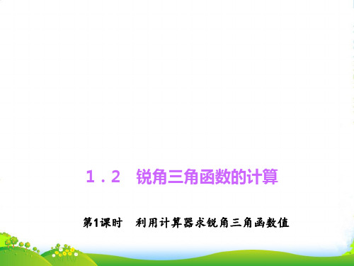 新浙教版九年级数学下册第一章《利用计算器求锐角三角函数值》公开课课件