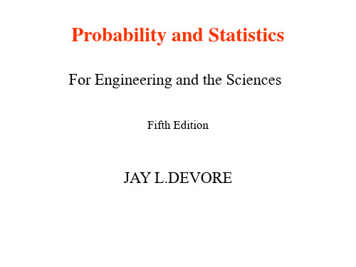 概率与统计(英文)chapter 1(2011) Probability and Statistic