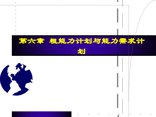 第06章 粗能力计划与能力需求计划