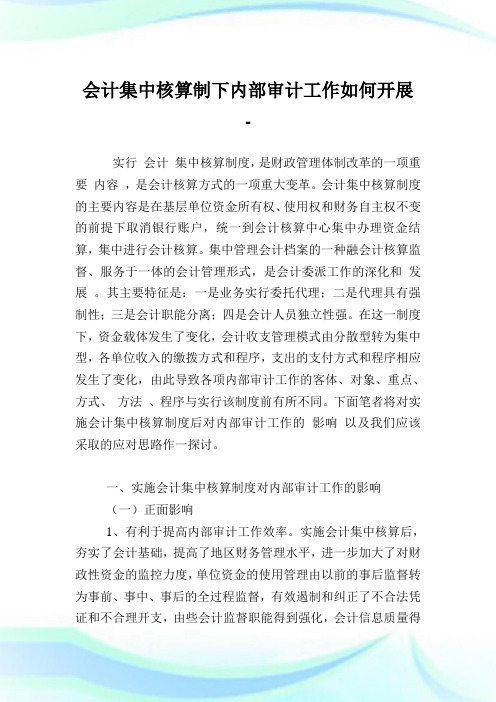 会计集中核算制下内部审计工作如何开展.doc
