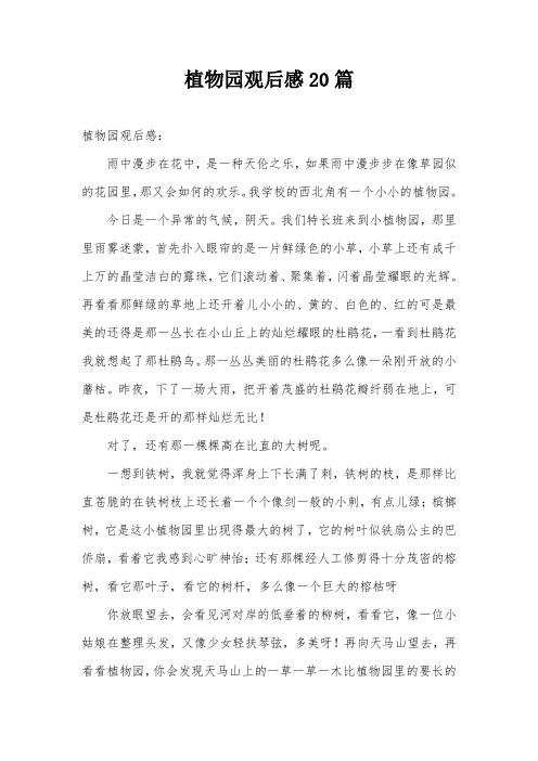 植物园观后感20篇