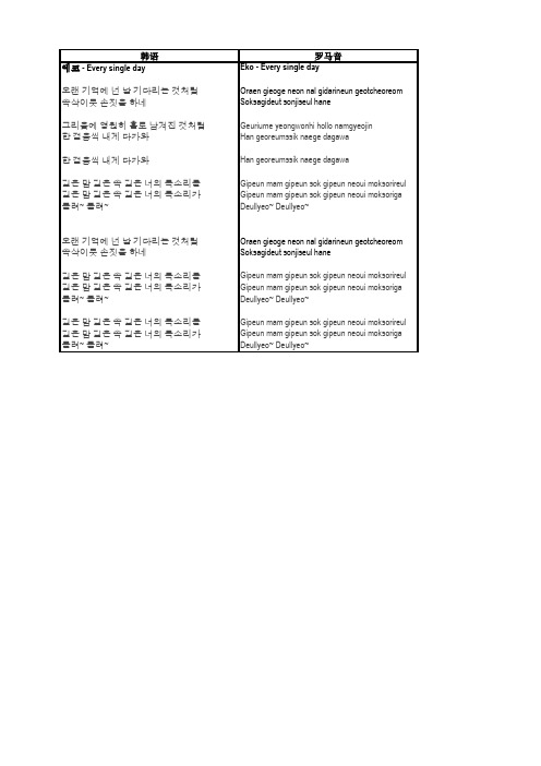 回声 韩文罗马音