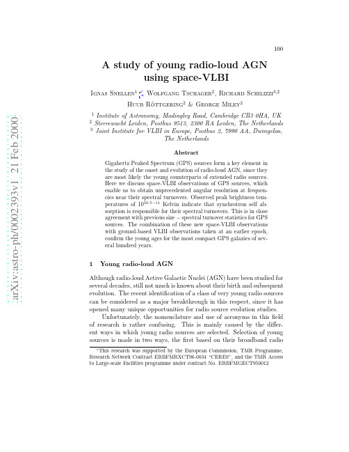 A study of young radio-loud AGN using space-VLBI
