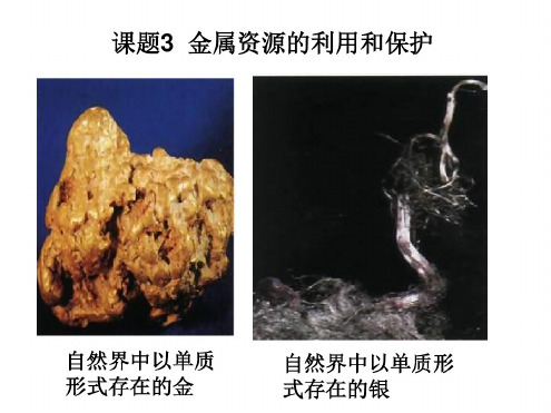九年级化学金属资源的利用和保护2