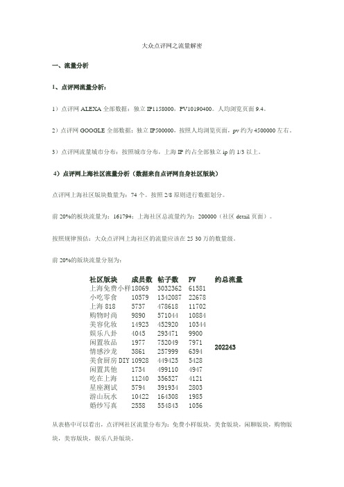 大众点评网之流量解密
