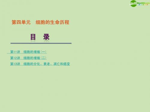 广东省2012高考生物一轮复习 第4单元-细胞的生命历程精品课件