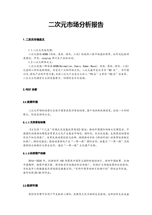二次元市场分析报告