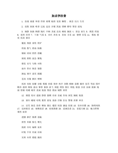加点字注音