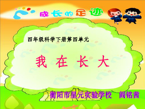 四年级科学下册《我在长大》课件