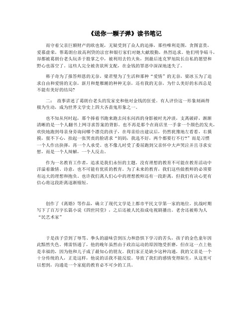 《送你一颗子弹》读书笔记