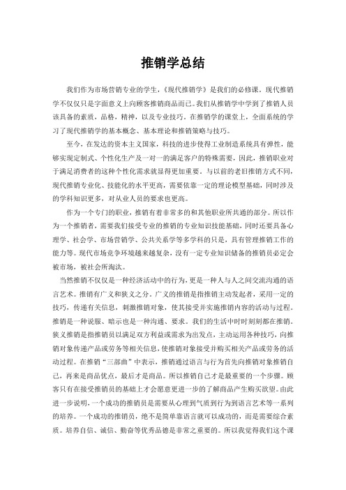 推销总结