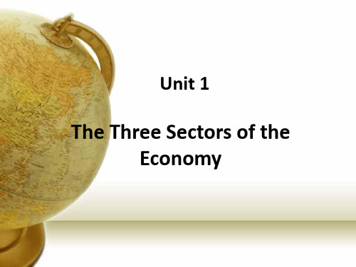 Unit 1   The three sectors of the economy