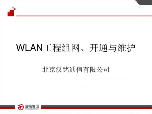 WLAN组网开通和维护-PPT精选文档