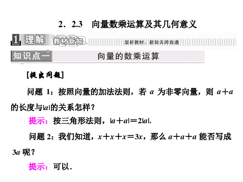 数学必修Ⅳ人教新课标A版2-2-3向量数乘运算及其几何意义课件(33张)