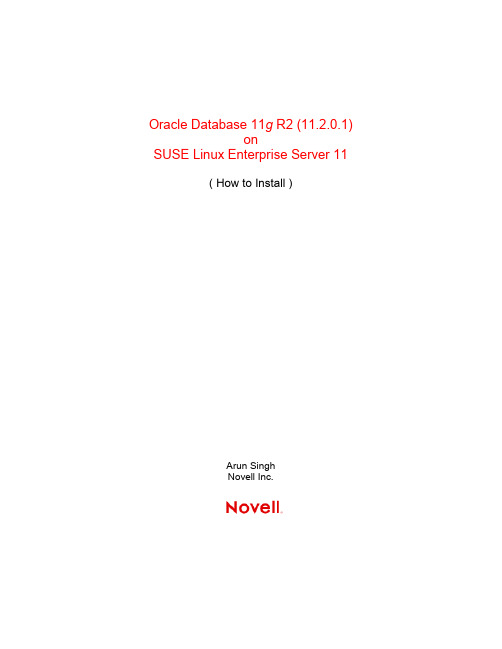suse安装oracle11g英文文档 sles安装oracle11g