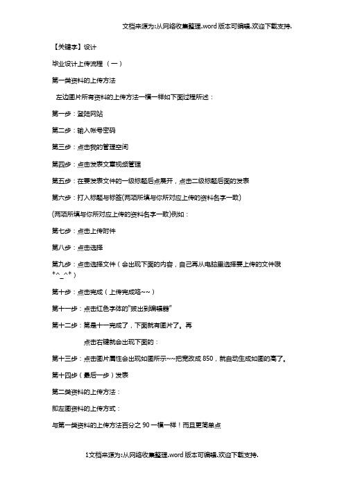 【设计】毕业设计上传详细步骤