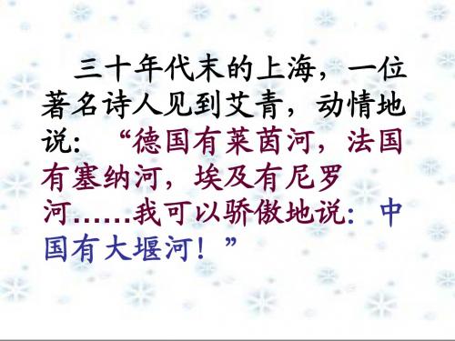 大堰河我的保姆(公开课课件)