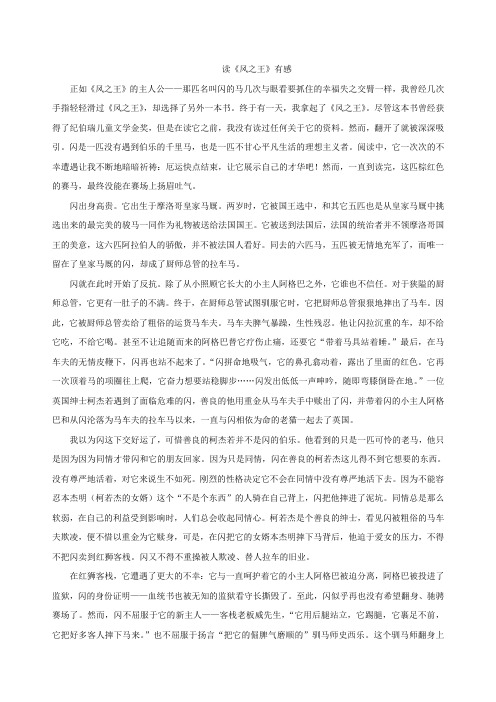 读《风之王》