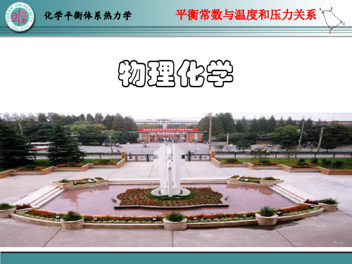 物理化学Ⅱ5.5 化学平衡体系热力学(五)-平衡常数与温度和压力的关系(曹勇) 2