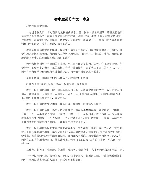 初中生满分作文一本全