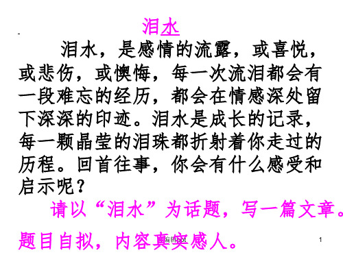 以“泪水”为话题作文指导精ppt课件