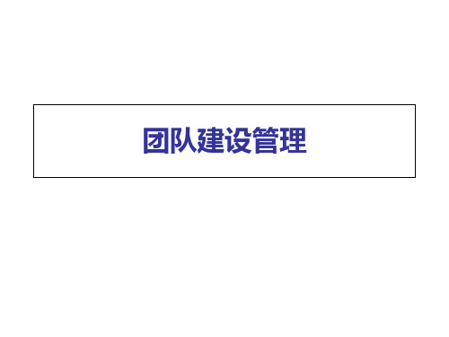 团队建设解析课件