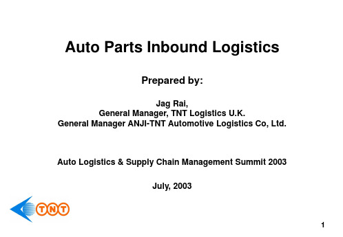 (TNT内部资料)Auto Parts Inbound Logistics