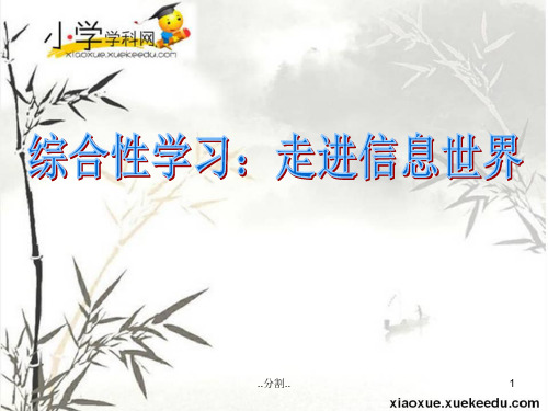 五年级下语文课件-综合性学习-走进信息世界-人教新课标【小学学科网】新版.ppt