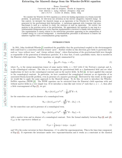 Extracting the Maxwell charge from the Wheeler-DeWitt equation