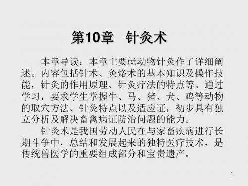 中兽医应用技术第10章   针灸术