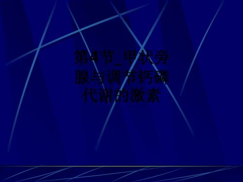 第4节_甲状旁腺与调节钙磷代谢的激素ppt课件