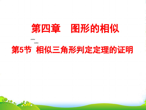 新北师大版九年级数学上册《相似三角形判定定理的证明》公开课课件