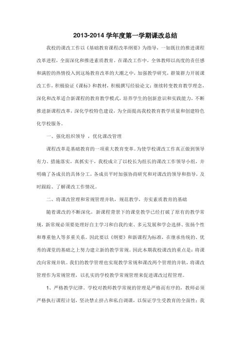2013课改总结