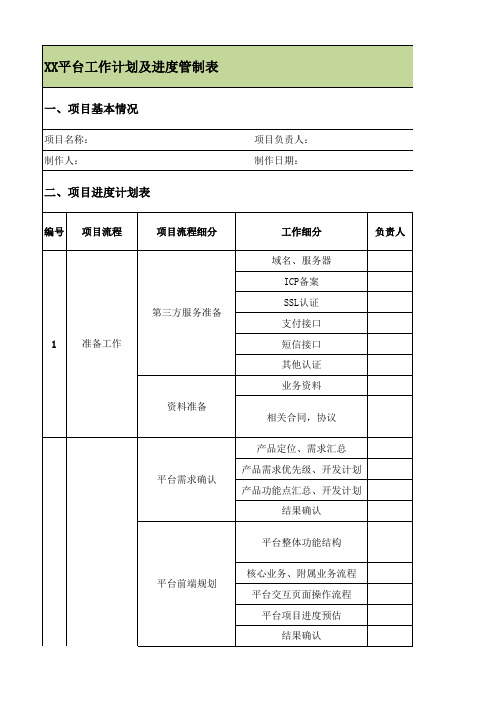 网站建设工作计划,项目进度表模板