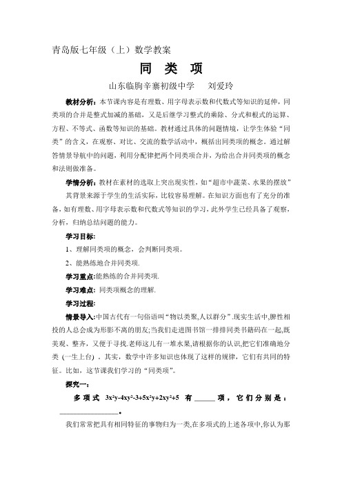 同类项教案