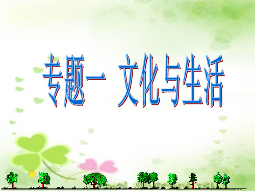 高三政治二轮复习 文化生活 专题一 文化与社会课件
