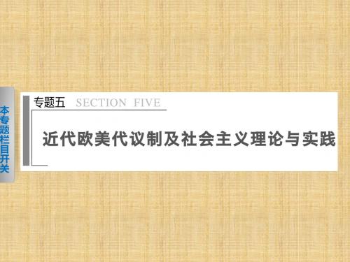 (浙江专用)高考历史二轮专题排查 通史重构 专题5 近代欧美代议制及社会主义理论与实践名师课件