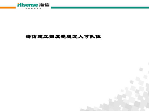 海信建立归属感稳定人才队伍 21页PPT文档