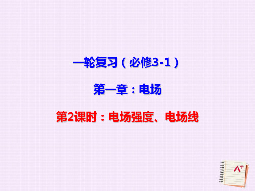 北京市2018届高三物理一轮复习 12.2 电场强度、电场线课件