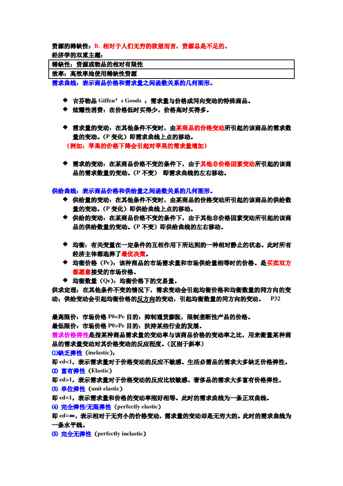 资源的稀缺性