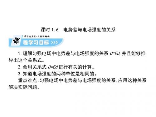 2017-2018学年高中物理选修3-1课件(人教版)：1.6电势差与电场强度的关系(共81张PPT)