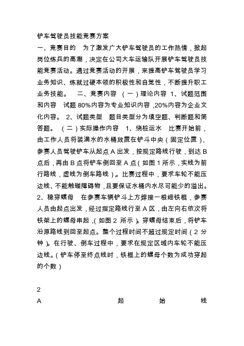 铲车驾驶员技能竞赛方案