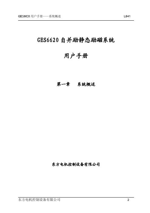 励磁说明书