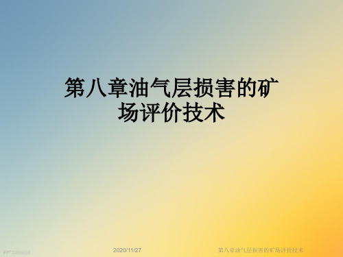 第八章油气层损害的矿场评价技术