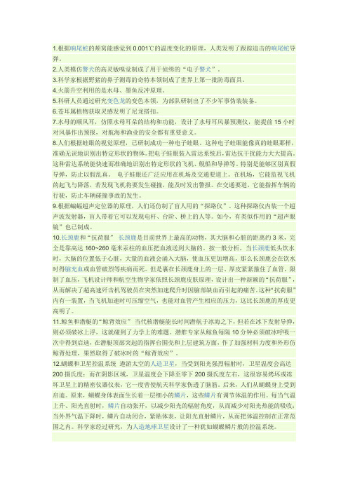 仿生学资料