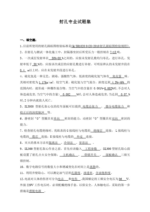 射孔专业试题集3