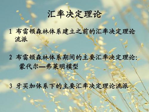 汇率决定理论