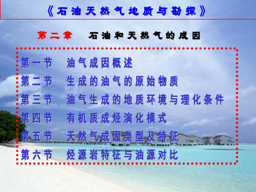 石油和天然气成因石油天然气地质和勘探