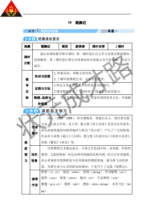 19 观舞记(导学案)
